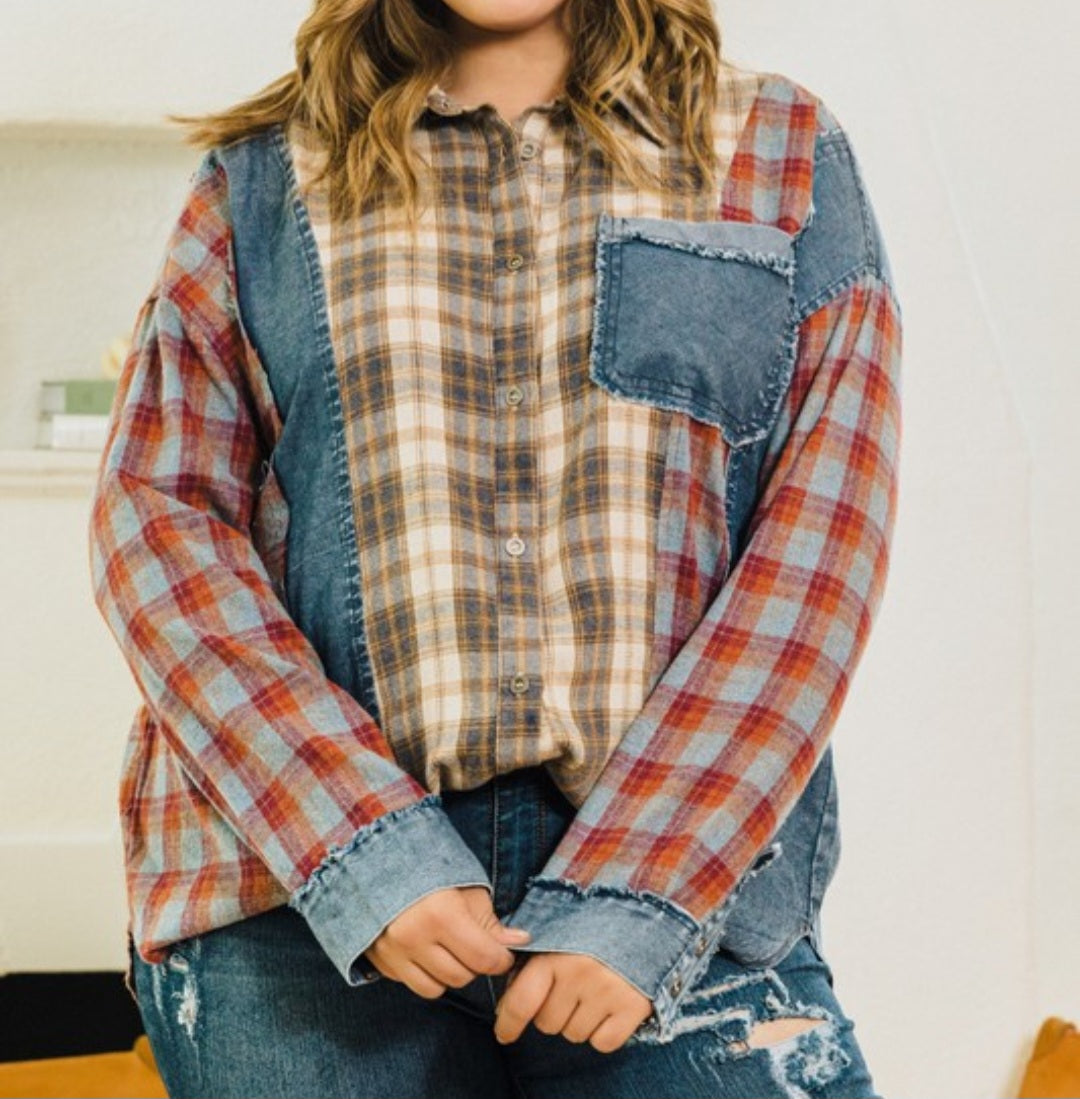 Backroad Beauty Patchwork Top